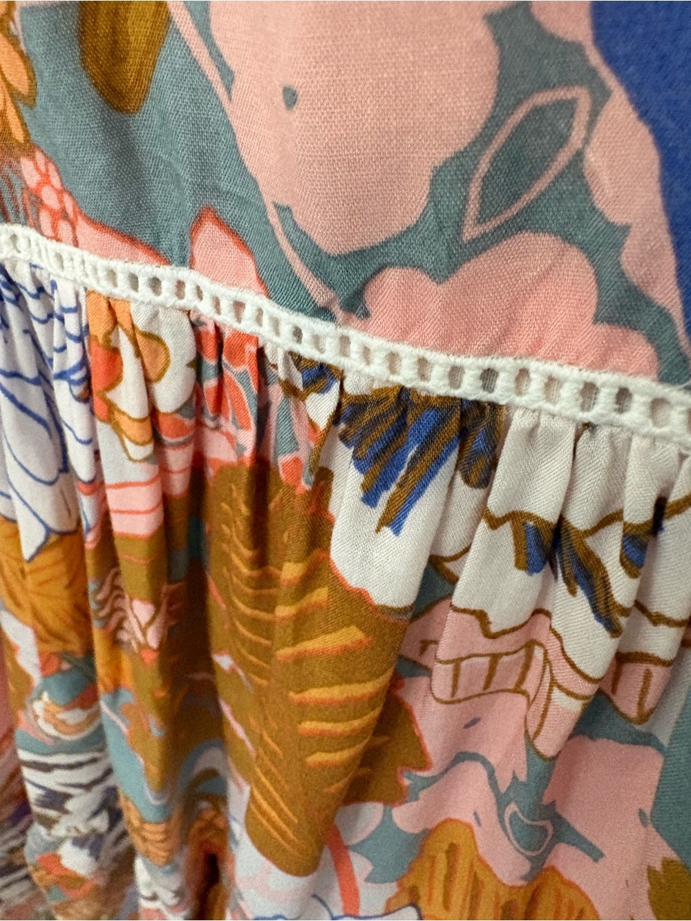 Anthropologie Abel the Label Midi Maxi Floral Off-Shoulder Dress. Size Small. - Picture 4 of 13